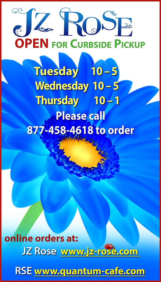 JZRoseStore's tweet photo. Curb-side Pickup Hours for this week at @JZRoseStore!!! Thank You for your Support 💖 #allthingsbeautiful https://t.co/oeaLkPXfM0