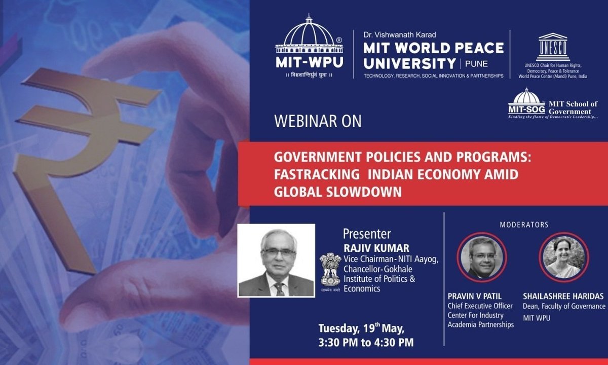 pravinvpatil's tweet photo. In the words of NITI Ayog, Vice Chairman `Bold, not incremental reforms, will help to boost the productive capacity, productivity of the economy’. Let’s hear it from the man himself Rajiv Kumar. Register here
https://t.co/A3DsMQxk3e https://t.co/bdTjOMl9Zt