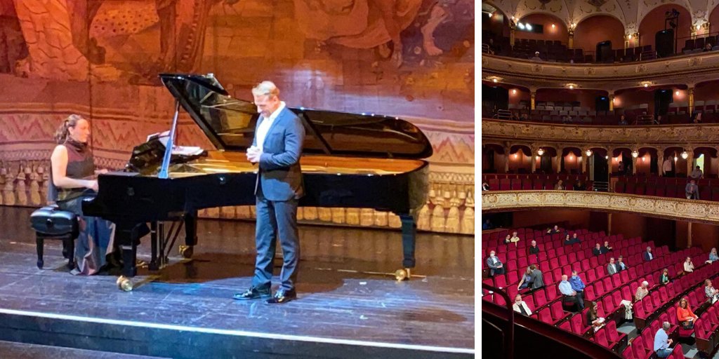 opermagazin's tweet photo. First live impressions from Wiesbaden / Endlich wieder live: Über Schubert, Loewe und Mahler führt Günther Groissböck @GGboeck am @StaatstheaterWI stimmstark bis zur Zugabe, Wotans Abschied aus der "Walküre". Großer Applaus, aber keine Blumen – aus Hygieneschutzgründen. https://t.co/XVTPrgqE7M