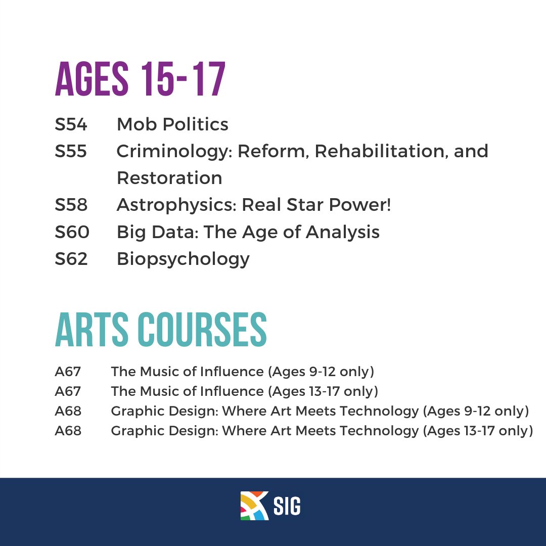 Don't miss these engaging and unique course offerings in the second session of our intensive Online Learning Program! 

Secure your spot today: bit.ly/2ZjWp6b

#onlinelearning #elearning #giftededucation #gtchat