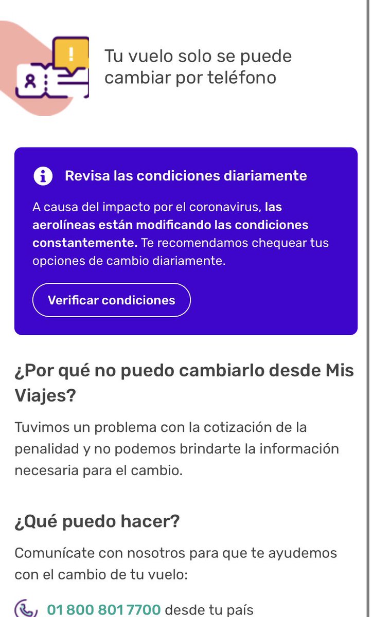 LiliHF's tweet photo. @DespegarMx Hola! Me URGE reagendar mi vuelo que había dejado abierto pero en la sección ‘mis viajes’ me dice que no lo puedo hacer por la app, que a fuerza tengo que llamar al 018008017700 pero NADIE CONTESTA, por favor me urge 🙏🏻🙏🏻 que puedo hacer? https://t.co/jQHEatGBbk