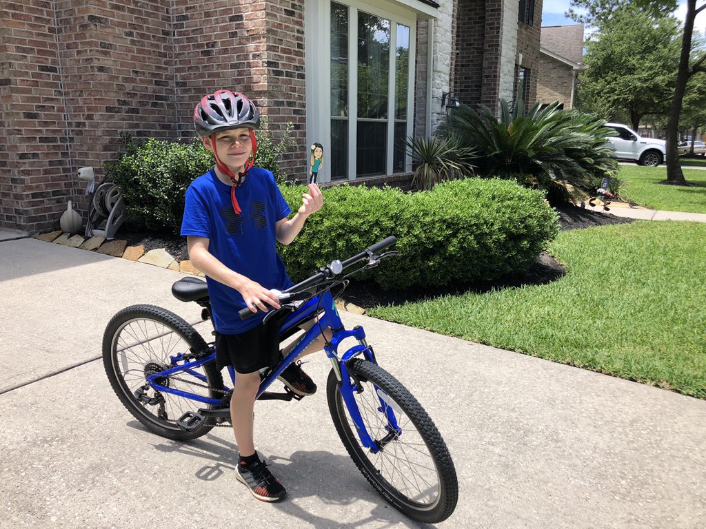 Bike ride with Mrs. Beasley <a href="/HumbleISD_SWE/">Summerwood Elementary</a> #KeepMovingSWE