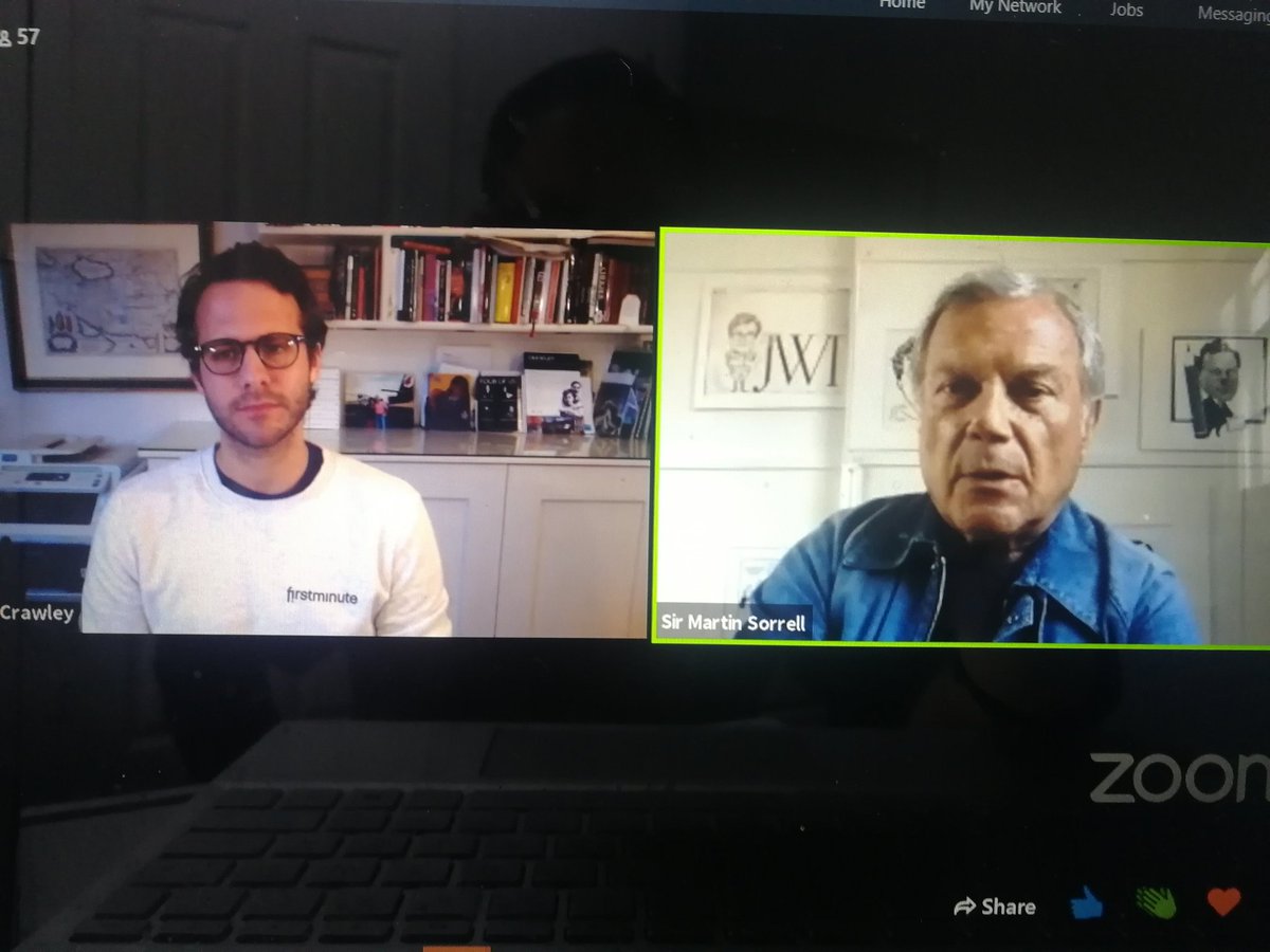 Fascinating start to @spencer_crawley interviewing @martinsorrell on @Founders_Forum LinkedIn channel

@brenthoberman