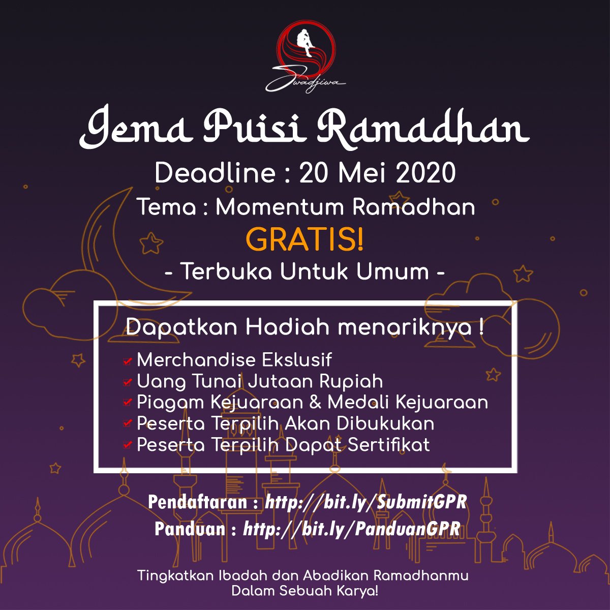 rhanytoogras's tweet photo. Ikutan yuk kak lombanya 🤗 @HamzinahHasan @Aizarah_Ayn @anthi_alone @_NurulHilda @MelindaSPratiwi https://t.co/ea1xsXURB9