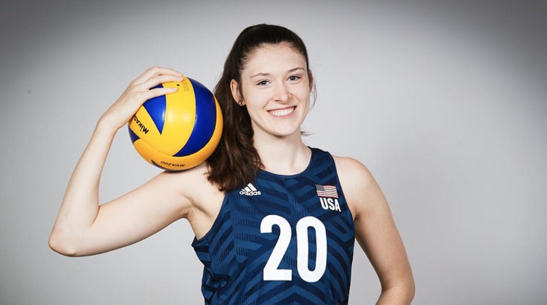 emilyehman's tweet photo. Excited for this one... My next #BigTenVolleytalk guest is 3X All-American, 2019 Big Ten Player of the year, (the list goes on and on) @BadgerVB middle blocker @dana_rettke!! What do you want to know from the GOAT??❤️🏐 https://t.co/wcYoxeCG9G