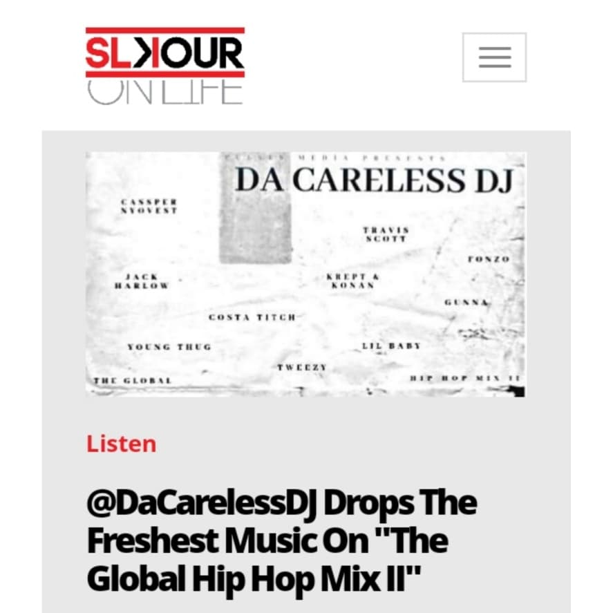 DaCarelessDJ's tweet photo. Big shout to @slikour for the blog feature. Go check out the article and click on the link to listen to my new mix below:

https://t.co/FL0Es3wXnu

#TheGlobalHipHopMixII
#SlikourOnLife #ForTheLoveOfHipHop https://t.co/DhYBJ63tp9