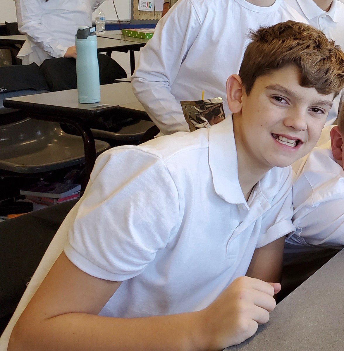 Stbrendandot's tweet photo. Grade 6 Shout-Out Day 9

Logan will be attending Boston College High School in the fall. His dad is an alumni of BC High! When Logan grows up he wants to be in the NBA. 

Logan’s advice to younger Saint Brendan School student’s is to “study… a lot!” https://t.co/3vWuFogSon