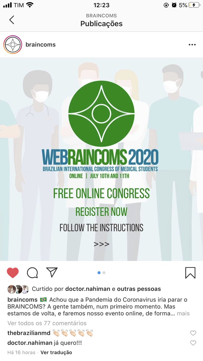 vemcacrm's tweet photo. I’ve never heard about @Braincoms and it is a nice opportunity for us (medical students) to practice english! 

#medtwitter https://t.co/T7u9chCkmg