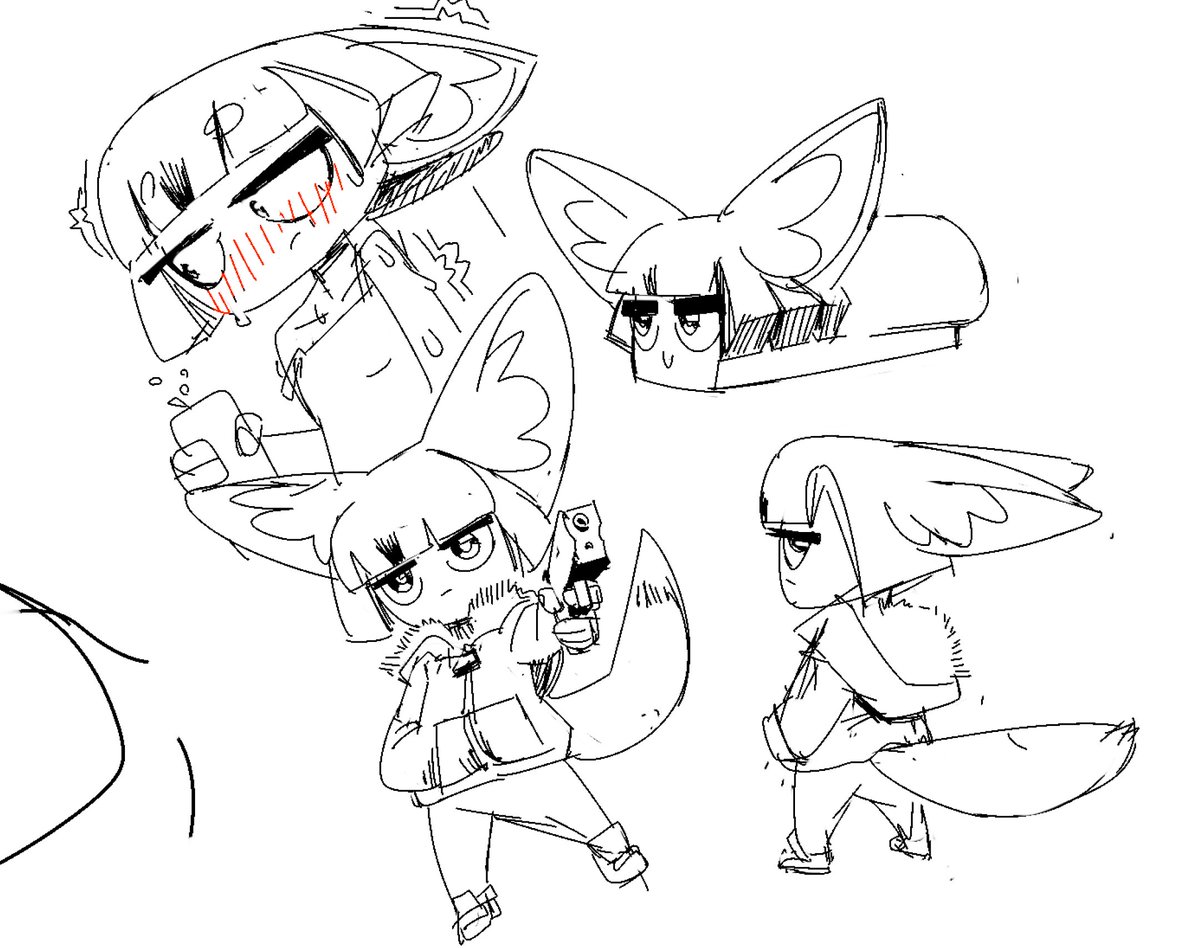 quick fensketches before i forget how to draw her 
