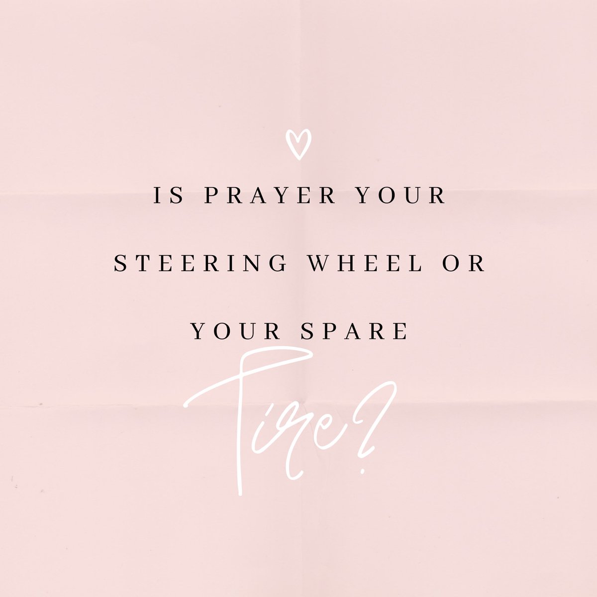 varsityministry's tweet photo. It’s time to do some self evaluation! Is prayer your steering wheel or your spare tire? Let’s aim today to make prayer a priority! Let’s make prayer mandatory and not optional. Let’s decide to be all in!
.
.
.
.
.
.
#nlim #newlifeinterfaithministries #varsity #varsityministry https://t.co/btc0VoqzmV