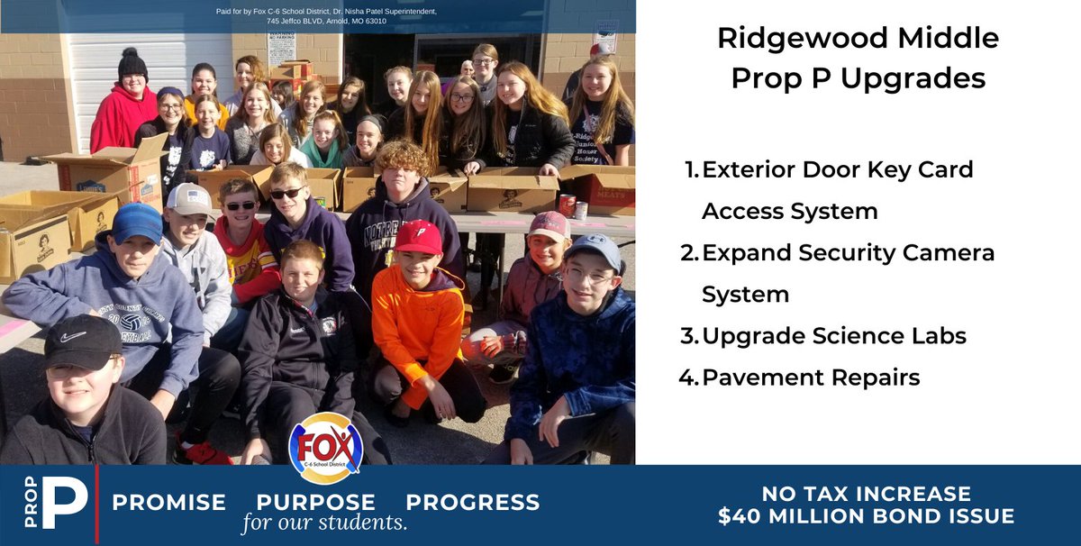 DocSchwalbe's tweet image. This is what Prop P does at Ridgewood.  What else does it do... it shows that we value our kids, community, and future!  Be sure to vote on June 2nd!