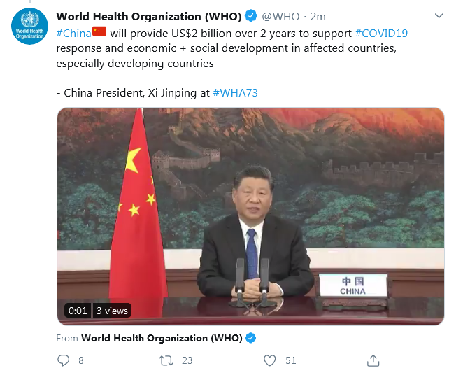 RosannaMrtnz's tweet photo. #COVID19 While opposing to any investigation on the origin and nature of COVID19, China and its President Xi Jinping now present themeselves, sponsorized by WHO, as well-doers of the humanity at World Health Assembly
@StateDept @realDonaldTrump @ColorMeRed @Rose45Rose1237 @MFS001 https://t.co/eWz55WwOJh