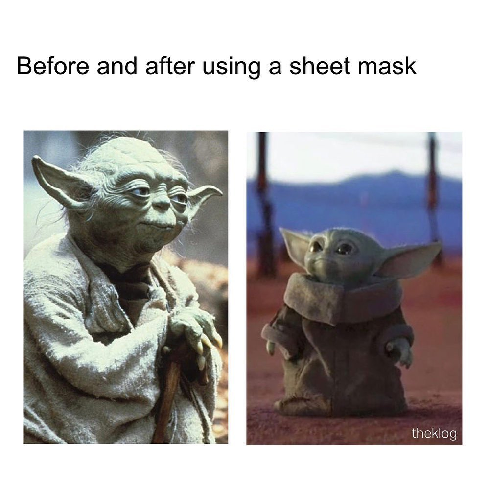 SpaSciences's tweet photo. Honestly, never really thought about wanting kids till Baby Yoda popped into our lives... (#regram @theklog)
But for real though, did you know you could use your AERO on top of a sheet mask?!!
#theklog #theklogmemes #kbeauty #tenstepskincare #kbeautyblogger #skincare #babyyoda https://t.co/pDe4GPD16i