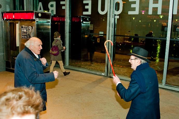 cinemathequefr's tweet photo. Il y a neuf ans, deux immortels du cinéma se provoquaient en duel, à la Cinémathèque. 
Michel Piccoli, Manoel De Oliveira, alors âgés de 85 et 103 ans. Immenses.
💕

https://t.co/wE7nWtRkXg

(Merci à @damien_leblanc pour le rappel) https://t.co/0F8uo5ca6m