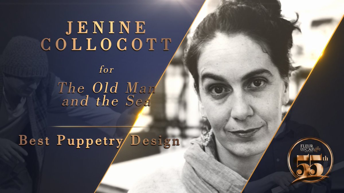 HEINEKENBevs's tweet photo. THE 55TH FLEUR DU CAP THEATRE AWARD FOR BEST PUPPETRY DESIGN goes to Jenine Collocott for The Old Man and the Sea @jeninecollocott #FdCTheatreAwards2020 #distellarts #distell https://t.co/1ghSNLtY4n