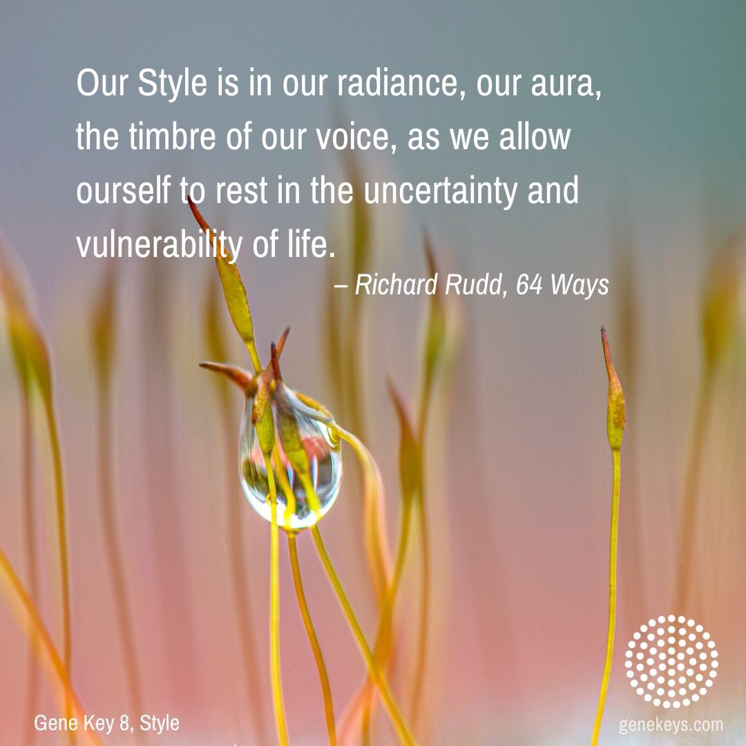 gene_keys's tweet photo. The Pulse – 15 May to 20 May – The 8th Gene Key moves from the Shadow of Mediocrity to the Siddhi of Exquisiteness and it is the Way of Style.

#genekeys #thepulse #mediocrity #exquisiteness #style #64ways
To view more from the Pulse please visit:
https://t.co/M2ZMbjVDEG https://t.co/3EjSn6Msg3