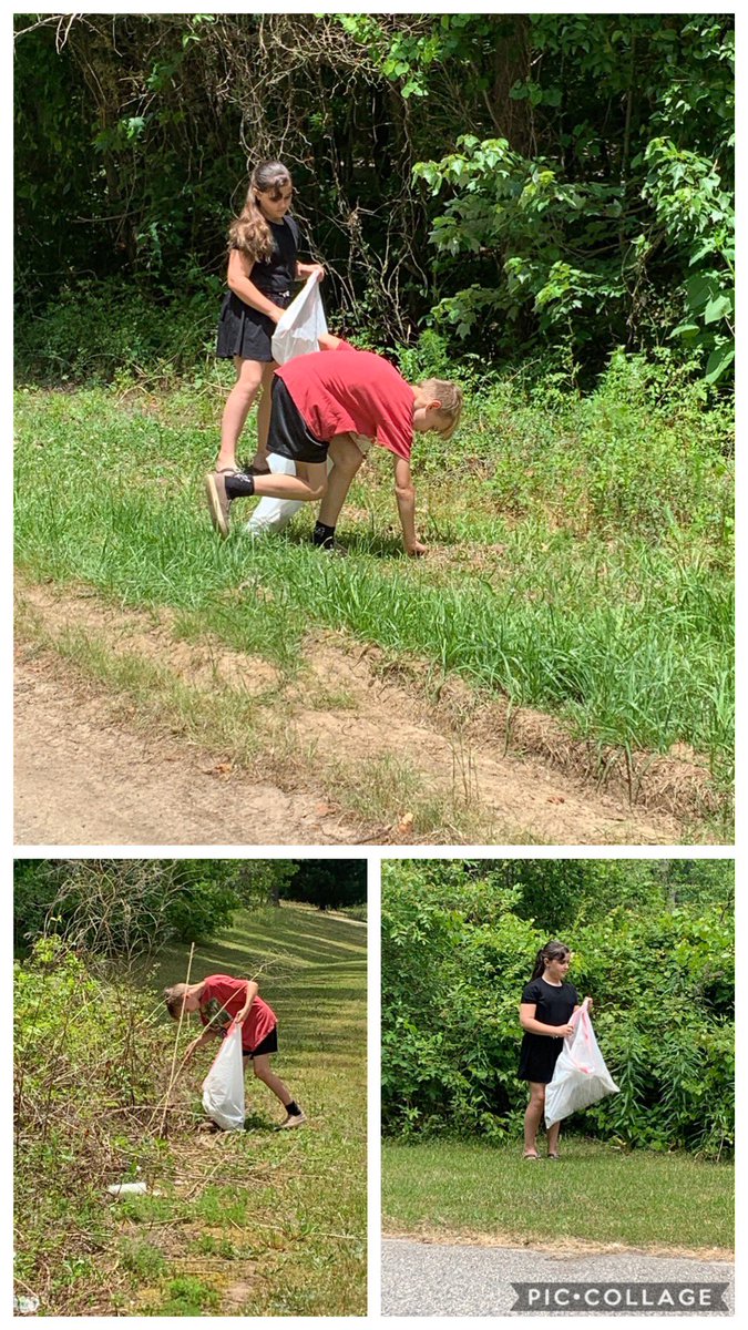 WME_4th_5th's tweet photo. Fasy sibling duo working hard to clean up the environment! Thank you Arilyn and Andon! #DoGoodFromHome #WilsonsMillsES #MustangPride https://t.co/tbWUUFhsxb