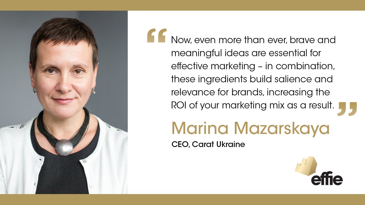 EffieAwards's tweet photo. In One Sentence: Defining Effectiveness // Marina Mazarskaya, CEO @CaratGlobal Ukraine & 2019 #EffieUkraine judge. More on the #effieblog: https://t.co/s9faadEGUH #effies https://t.co/w37T9V3xeB