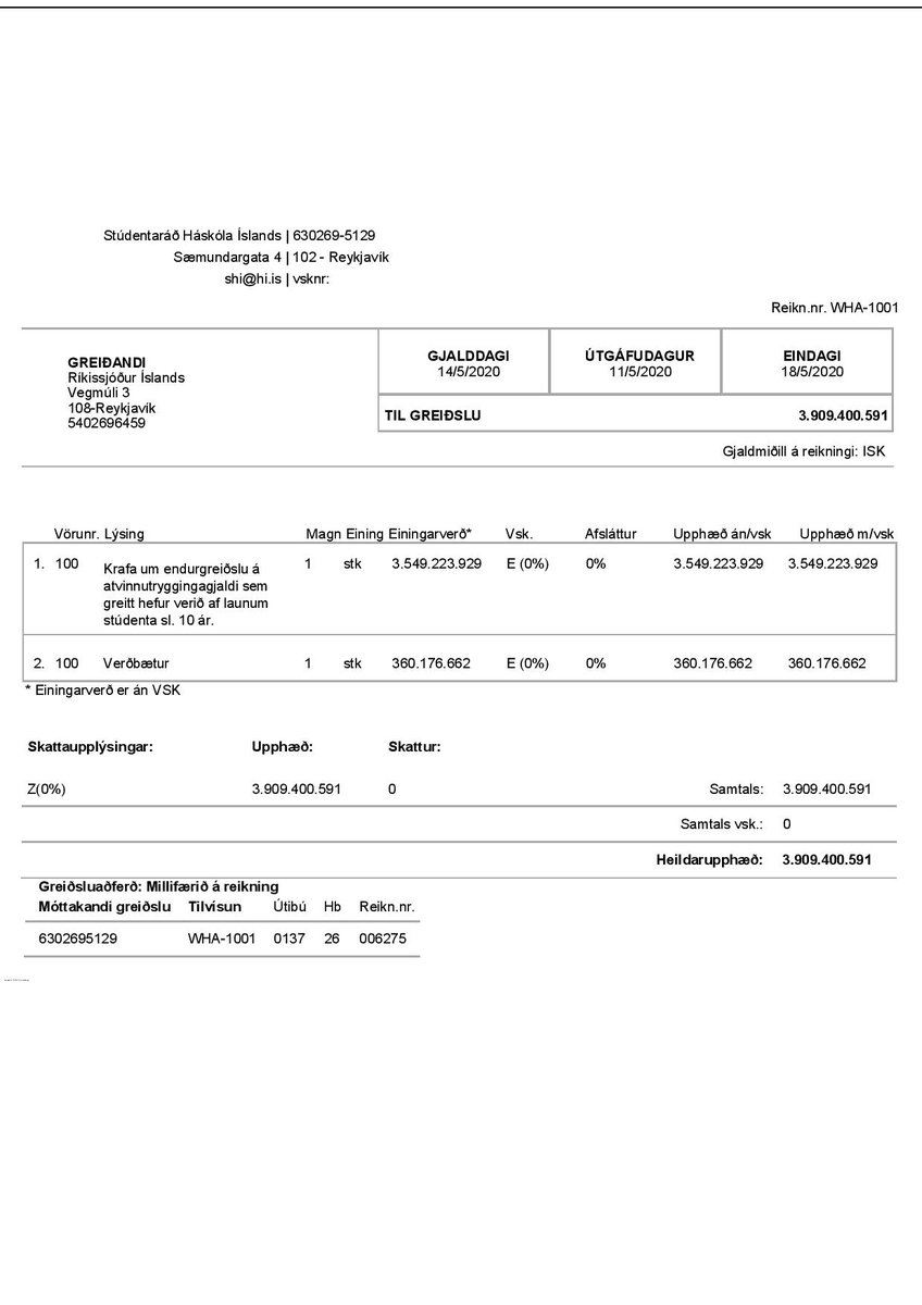 Af launum stúdenta rennur gjald í atvinnuleysistryggingarsjóð en þrátt fyrir það eigum við ekki rétt á atvinnuleysisbótum. Það má því spyrja sig af hverju téð gjald renni ekki í vasa stúdenta þar sem þeir fá ekki aðgang að þeim rétti sem það á að tryggja þeim.