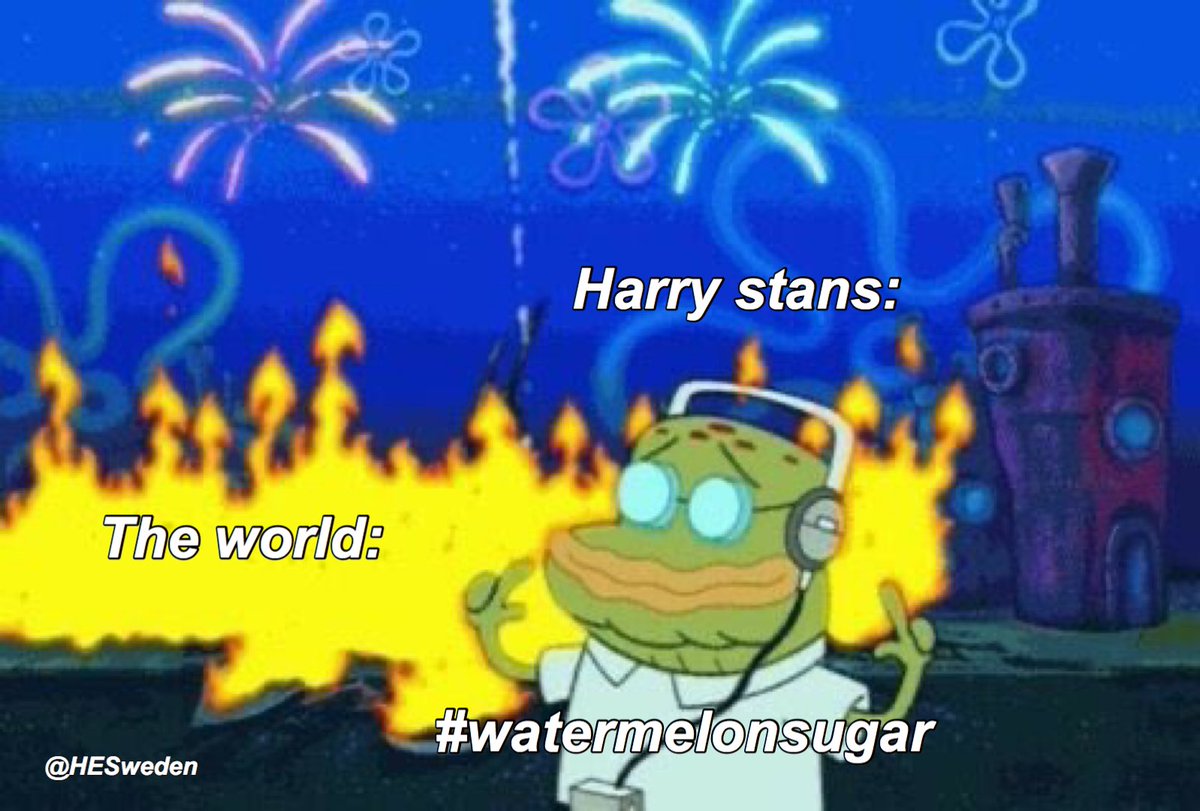 HESweden's tweet photo. Everyone looking at the #WatermelonSugar music video like: https://t.co/J36hZZEggY