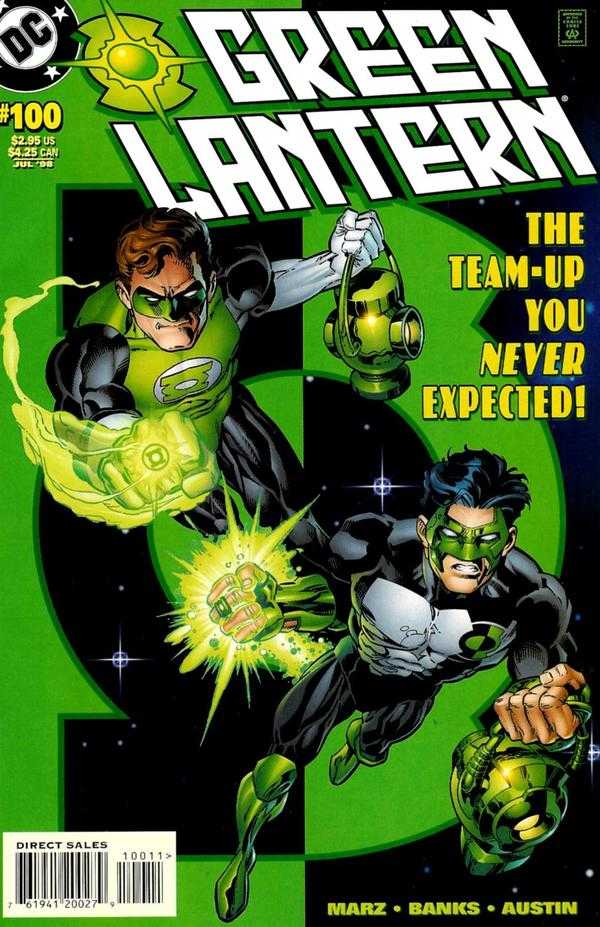 ComicsInThe90s's tweet photo. Green Lantern #100 (1998).  #GreenLantern80 @DCComics #dccomics #comics #comicsinthe90s https://t.co/MXe7fDuh92