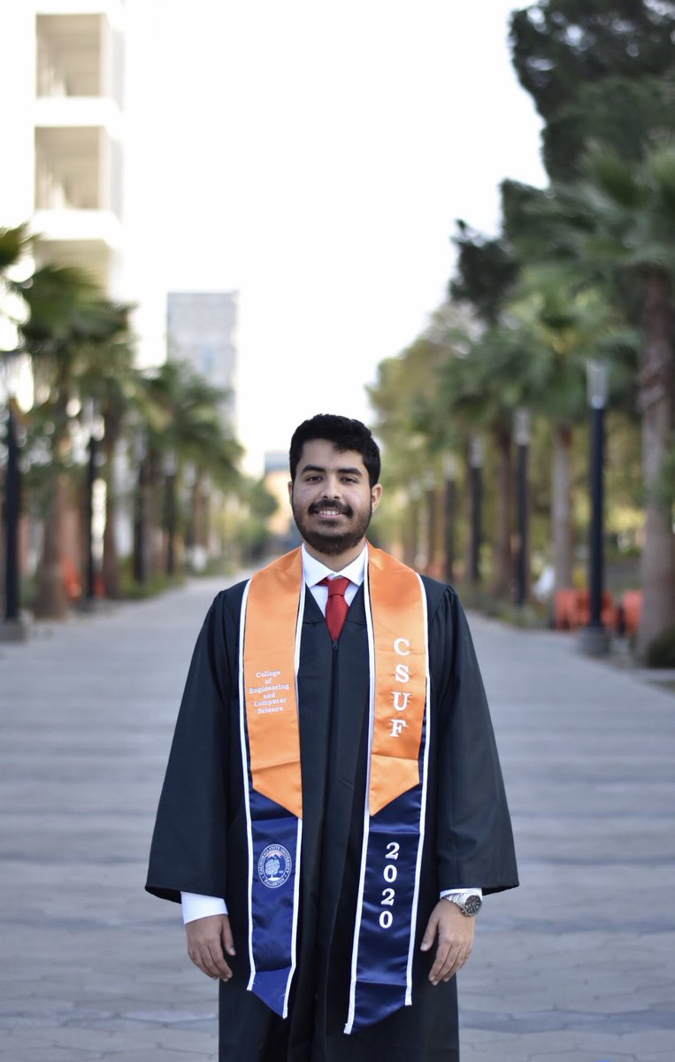 AAldeehani's tweet photo. اللهم لك الحمد ..
تم بحمد الله تخرجي من جامعة
California State University, Fullerton
وحصولي على درجة البكالوريوس في الهندسة الميكانيكية.
سائلاً المولى عز وجل التوفيق لي ولكم.

م. عبدالرحمن فهد الخليفان https://t.co/ndAmGC9Jy4