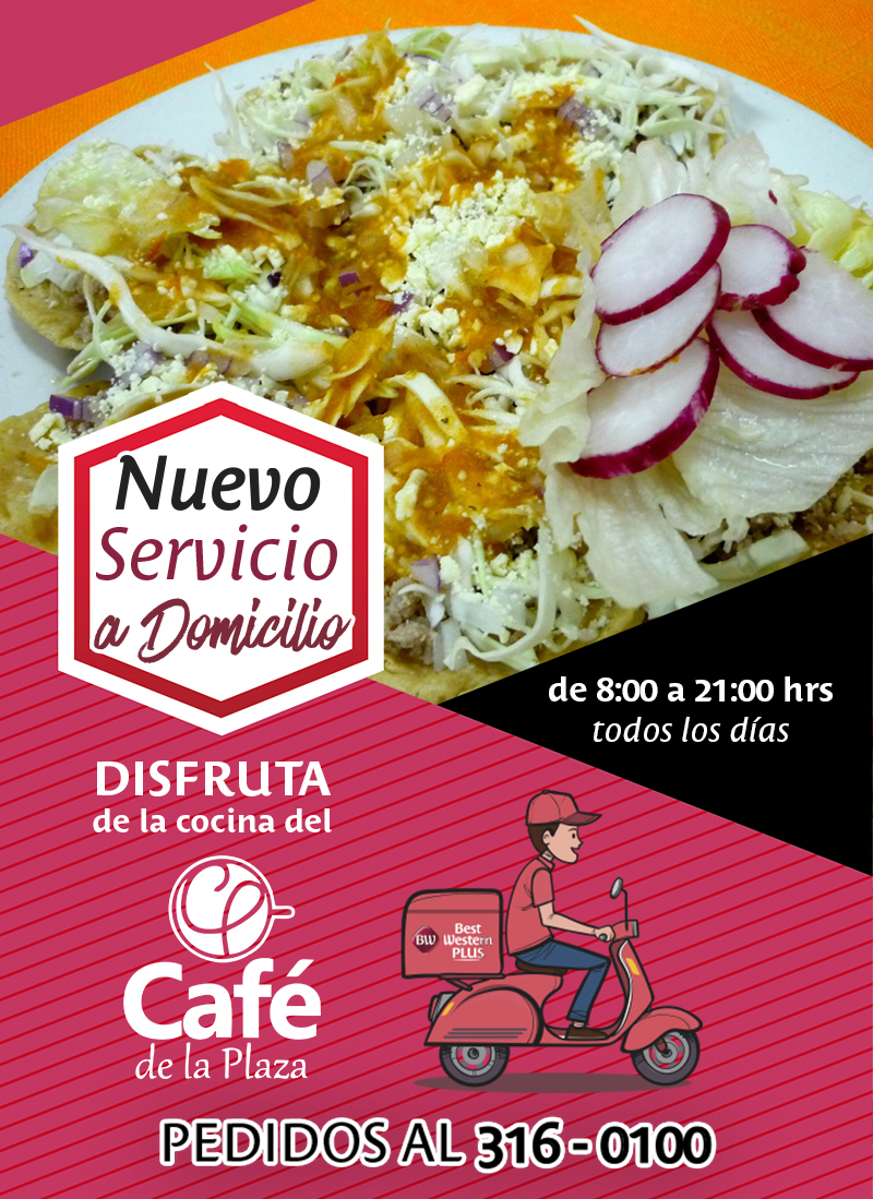 #ServicioaDomicilio #Sabor #Higiene #Antojitos

Pide hasta tu hogar o negocio elaborado con la calidad e higiene que norma el Distintivo H.

Pedidos: ☎ (312)-3160100