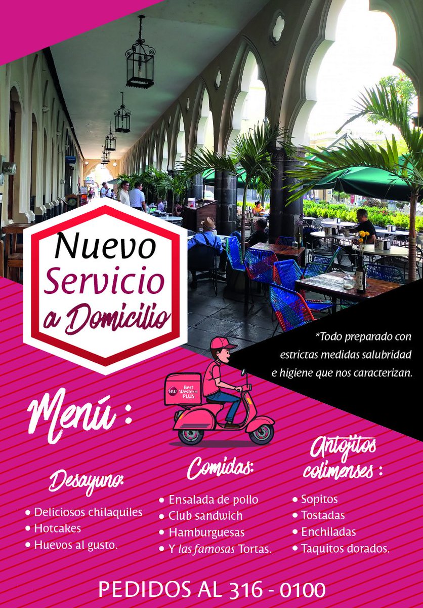 HotelConciergeC's tweet photo. #ServicioaDomicilio #Sabor #Higiene #Antojitos

Pide hasta tu hogar o negocio elaborado con la calidad e higiene que norma el Distintivo H.

Pedidos: ☎ (312)-3160100 https://t.co/MiNrftD8P9