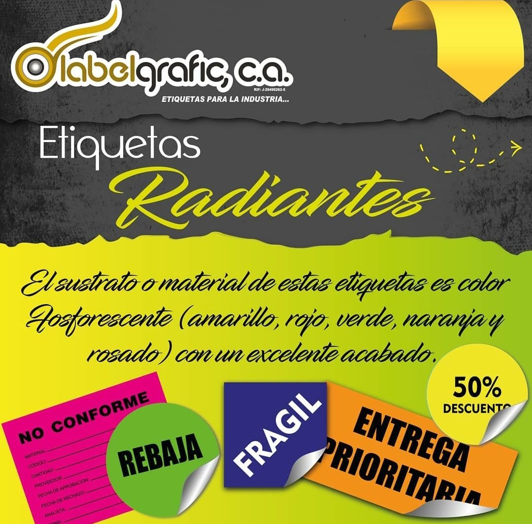 Labelgrafic's tweet photo. Etiquetas Radiantes: utilizadas en la industria como etiquetas promocionales, marcadores de precios y etiquetas de alerta y señalización en recipientes industriales.
https://t.co/07MdmeYUCV
#industriafarmaceutica #industriasquimicas #industrial #destilerias #radiantes https://t.co/uQcjHfkNO7