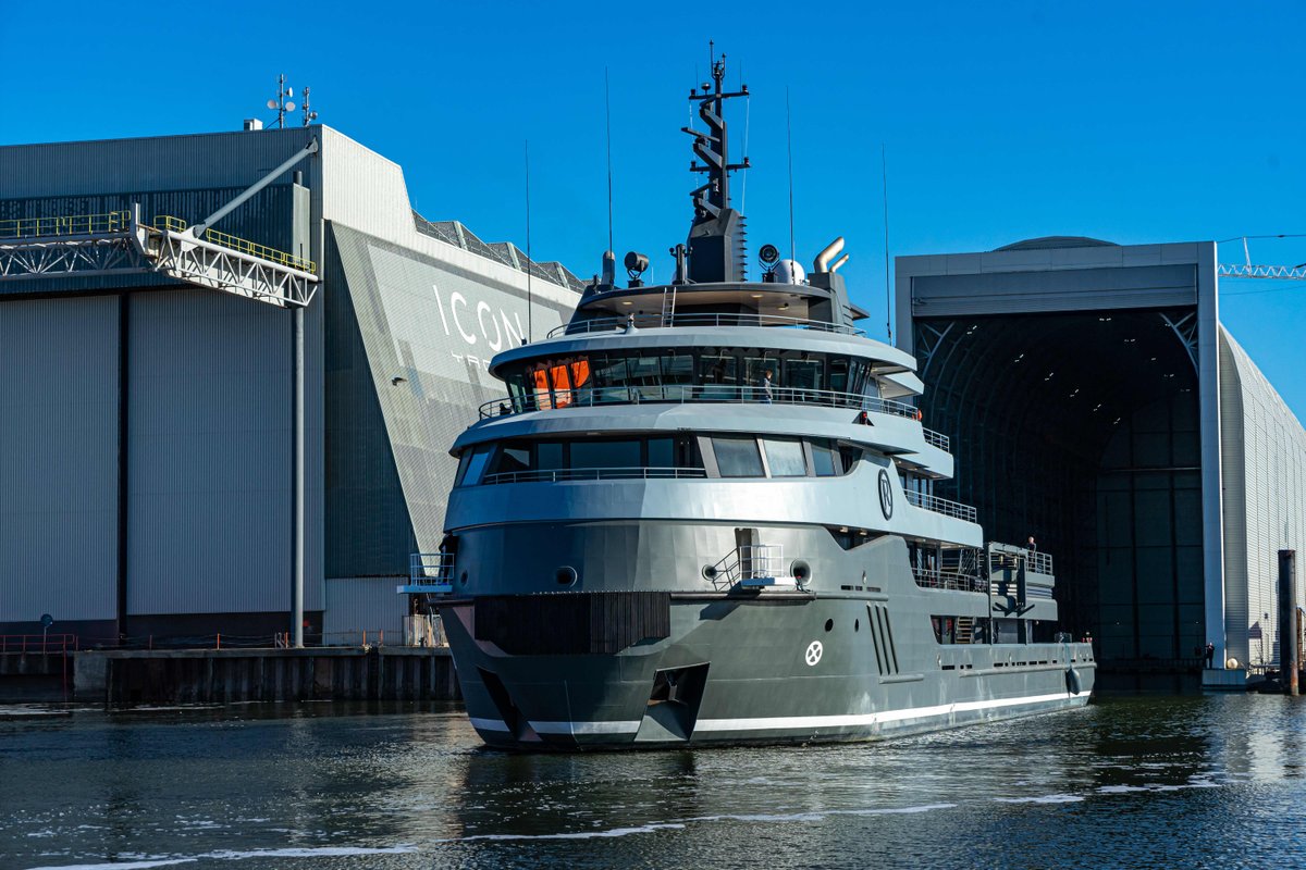 ICONYachts's tweet photo. The highly anticipated 68m conversion superyacht Project Ragnar is ready to discover the open seas!
ICON is excited to see Project Ragnar in action on the North Sea on the 20th of May.
#ICONic #ICON #ICONyachts #yachtbuilder #shipyard #Harlingen #projectragnar #seatrials https://t.co/SDTewTxrfz