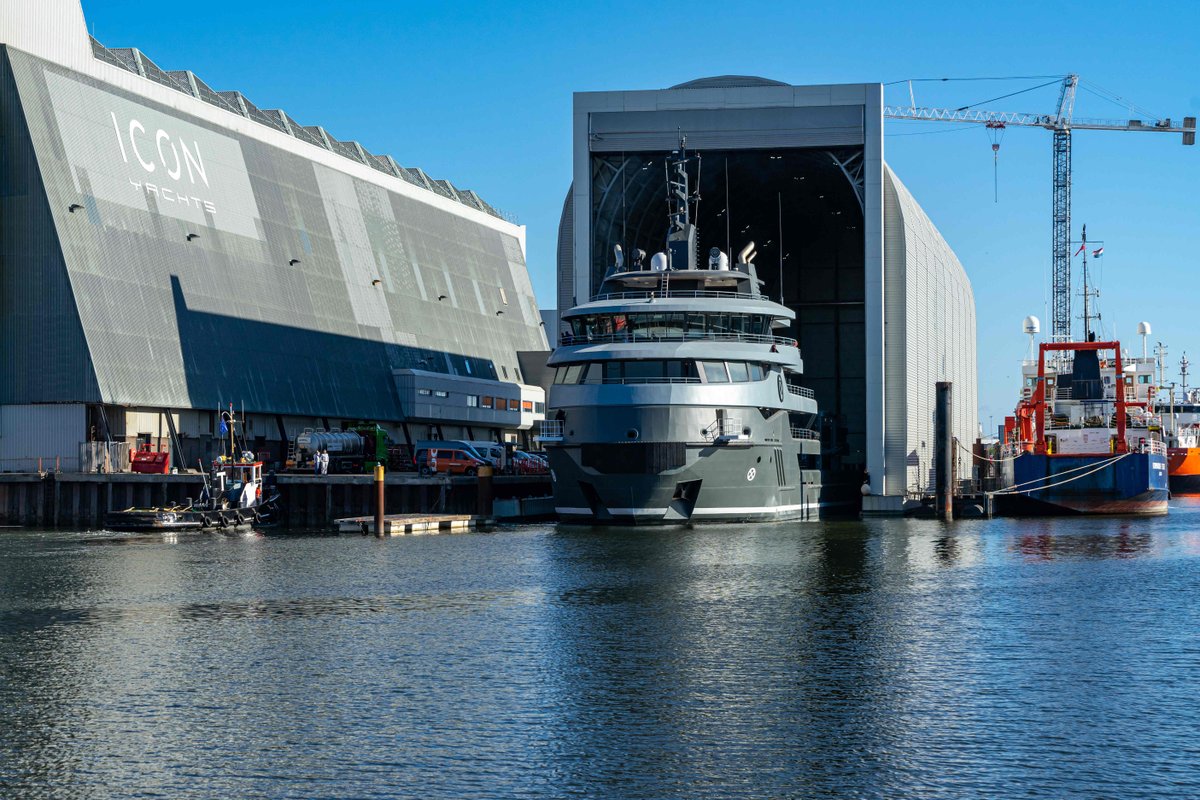 ICONYachts's tweet photo. The highly anticipated 68m conversion superyacht Project Ragnar is ready to discover the open seas!
ICON is excited to see Project Ragnar in action on the North Sea on the 20th of May.
#ICONic #ICON #ICONyachts #yachtbuilder #shipyard #Harlingen #projectragnar #seatrials https://t.co/SDTewTxrfz
