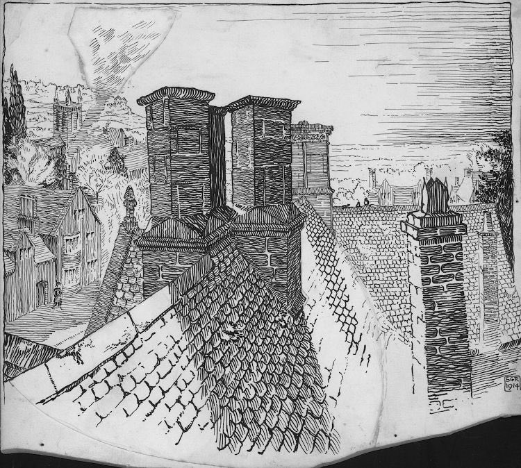 GRussellMuseum's tweet photo. Inspired by tonight’s #GraysonsArtClub theme, here’s the view from #GordonRussell’s window, Broadway 1914. Russell was completely self-taught as a designer - he developed his skills through observing and capturing the details of the world around him #C4ArtClub https://t.co/0IlUWRB4Bk