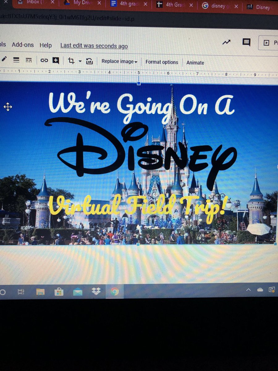 It’s Virtual Field Trip Week in 4th grade! We’re kicking it off with a virtual trip to Disney. ELA, Math, Science and Social Studies all in one! The kids had so much fun riding the Incredicoaster, Splash Mountain and more! Of course we had a Disney Fireworks show before we left!