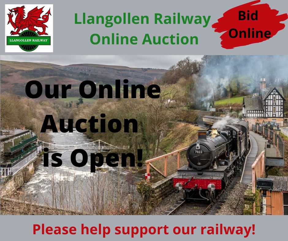 We would like to declare Llangollen Railway's first Online Auction officially open! 

The auction will run until 9pm on Monday 1st June 2020.

jumblebee.co.uk/llangollenrail…

Please share our post with your friends and famiily.

Thank you for supporting Llangollen Railway and Good Luck!