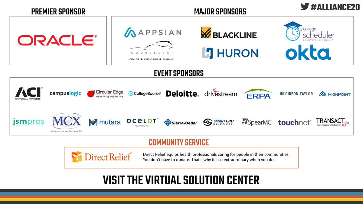 Go visit the Virtual Solution Center at break for your chance at some awesome swag! bit.ly/2XaTqtZ #ALLIANCE20 #AV20