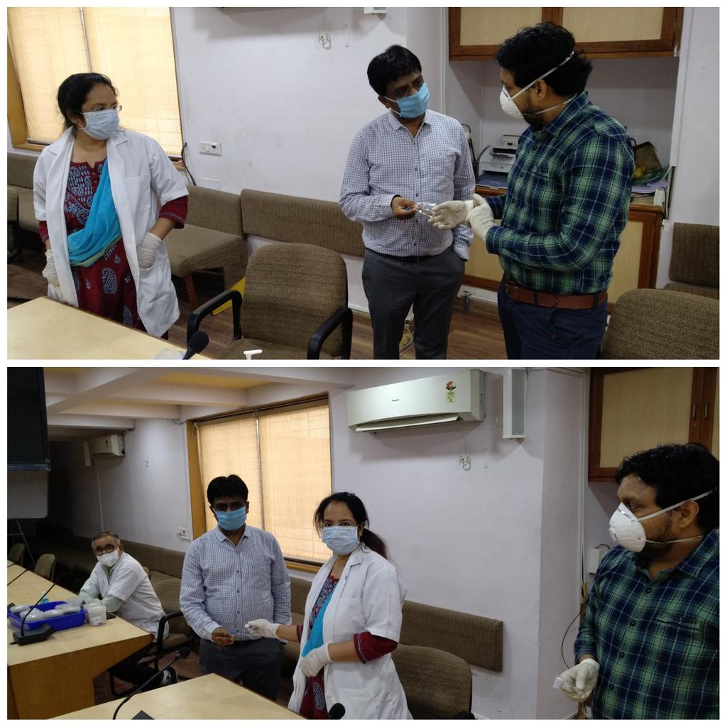 AyurvedMo's tweet photo. AYUSH Preventive Medicine given to add. Collector sir n all staff of Collector office , AHMEDABAD.. JAY AYUSH.. https://t.co/1guZyzt1MM
