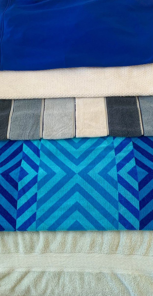 Grade 6 students in my classes created Mark Rothko inspired Color Field "paintings" using fabric from around their home.  This is "Peaceful" (left) and "Water and Clouds" (right).  <a href="/EastMeadowArts/">East Meadow Arts</a> #ArtInspirationEM2020  @ms_woodland