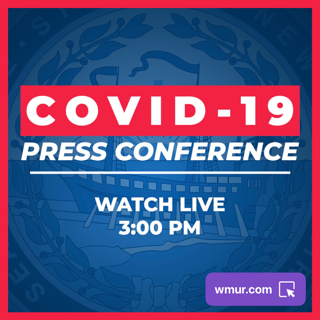 GovChrisSununu's tweet photo. I’m holding a press conference today at 3 PM to provide a #COVID19 update. Click below to watch live.