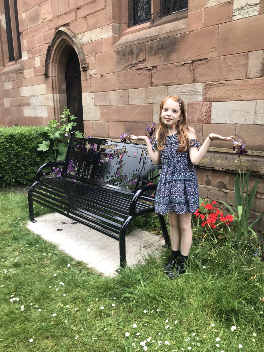DavisHennymusic's tweet photo. @ourladyqop Francesca having fun finding all the lovely painted stones /2 https://t.co/6ZFLGIReZn