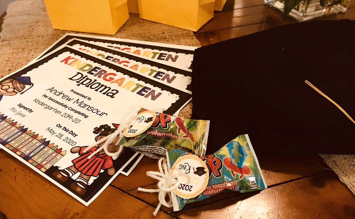 Anjones928's tweet photo. Gearing up for a virtual kindergarten promotion ceremony! https://t.co/ObiK3ACzhP