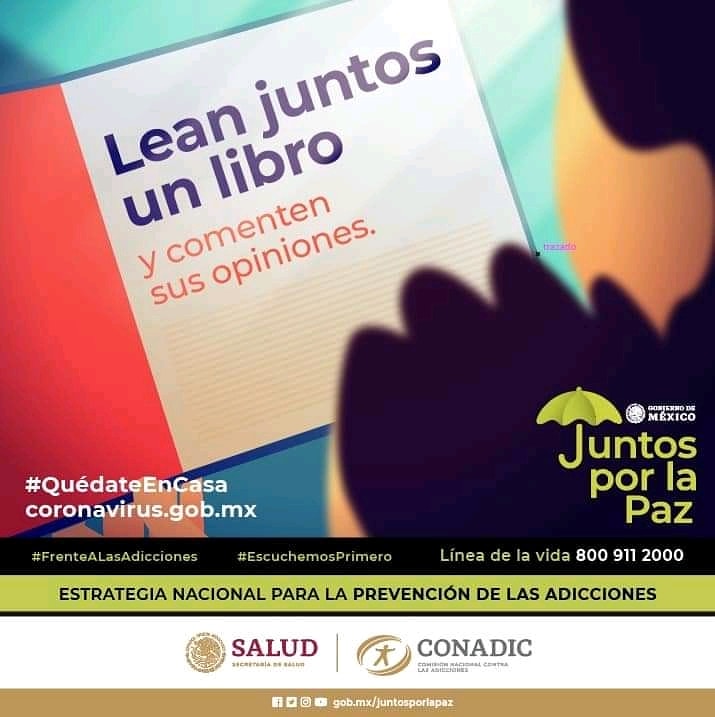 La lectura nos acerca, divierte y enseña, y si la compartimos es mejor. 📖📙
#QuédateEnCasa
#CuidemosNuestraSaludMental