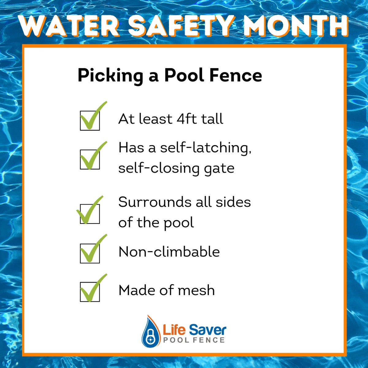lspoolfence's tweet image. 💦Did you know all #poolfences are not created equal? 🤔When shopping for one, make sure you keep these guidelines in mind! 

#lifesaverpoolfence #poolsafety #watersafety #nationalwatersafetymonth #watersafetymonth #parentlife #childsafety