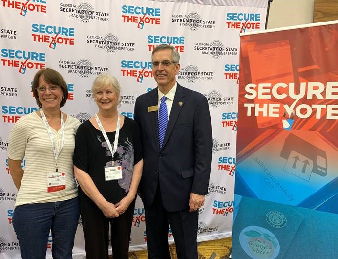 A few months ago <a href="/GaSecofState/">GA Secretary of State Brad Raffensperger</a> stopped by for a demo and met with Bryan County Elections Supervisor Cindy Reynolds. What a great demo! #SecureTheVoteGa #LifeBeforeCorona