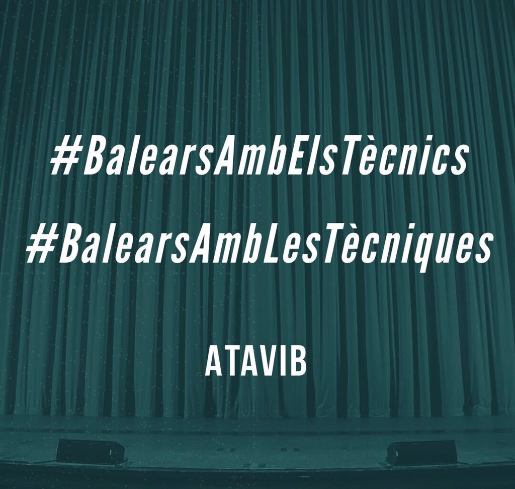neuons's tweet photo. L'equip tècnic és el primer que arriba i el darrer que se'n va, SEMPRE! Sense ells i elles, qualsevol espectacle és inviable. Tota la cultura ha d'anar de la mà! #BalearsAmbElsTècnics #BalearsAmbLesTècniques @atavibaleares https://t.co/JoOlpbfRAS