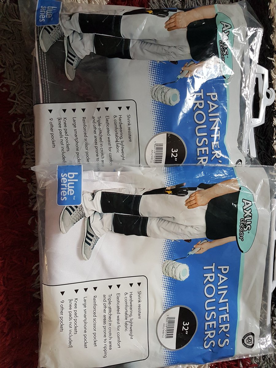 <a href="/painterspitstop/">Painters & Decorators Forum</a> <a href="/decoratorsforum/">Decorators Forum</a> @duluxacademy bids accepted via DM for 2 pair New 32" <a href="/AxusDecor/">Axus Decor</a> blue series trousers, branded in my name which will steam off. (RRP £18.99 <a href="/MyPaintbrushUK/">MyPaintbrush</a> ) monies donated to <a href="/GOSHCharity/">Great Ormond Street Hospital Charity</a> #NHSThankYou buyer covers P+P winner notified Fri 22/5 👍