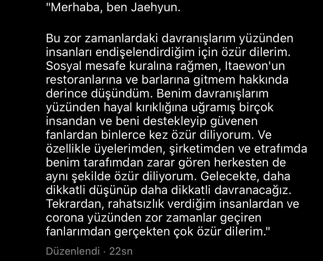 Jaehyun ig paylaşımı çeviri /
Aptal sen özür dilenecek bir şey yapmadın 🤦🏻‍♀️ ahhh dispatch senin amk
#WeLoveYouJaehyun #jungjaehyun #JAEHYUNBESTBOY #JAEHYUN #BeHappy