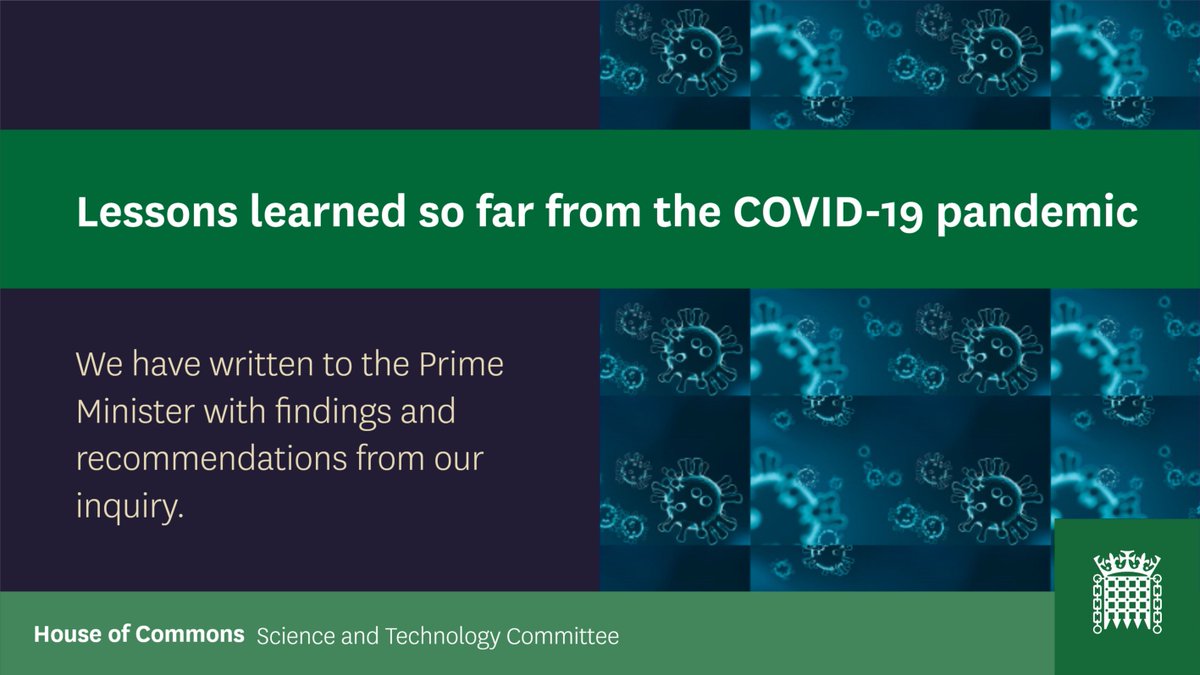 Over the past two months we have gathered evidence from scientists, experts & officials on the effectiveness of the UK response to  #Covid19Today we have written to the Prime Minister with the lessons we have learned so far.These are some of our key findings: