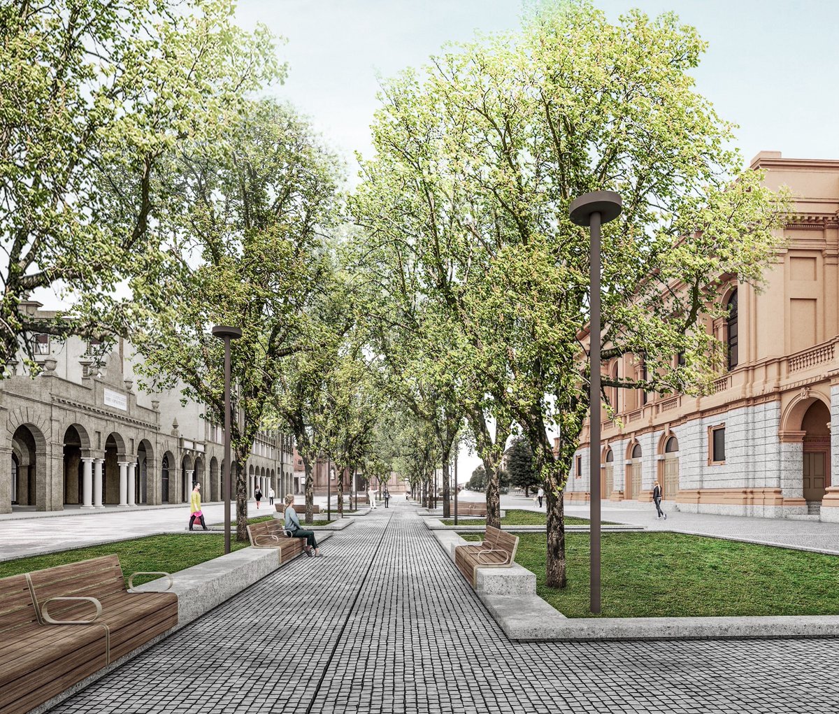 EasyInve's tweet photo. Dove eravamo rimasti? Ah sì. Ecco il progetto del nuovo centro di #Bergamo Il cantiere parte nel marzo 2021. Sto scrivendo un pezzo con un po' di dettagli. Daje che rincominciamo. @ComunediBergamo @fvalesini #urban #architecture https://t.co/cg2s6PplX8