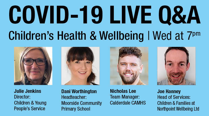 Do you have questions on #COVID19 and children's health and wellbeing? Get them answered by an expert panel during <a href="/Calderdale/">Calderdale Council</a>'s Facebook Live on Wednesday: calderdale.mumbler.co.uk/34468-2/ #children #health #wellbeing #calderdale #Halifax