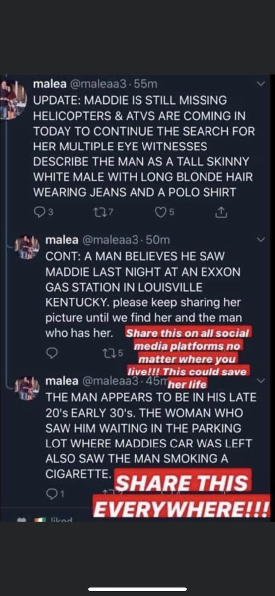 Please get this out there! Especially my out of state followers! It could save her life! #bringmaddiehome